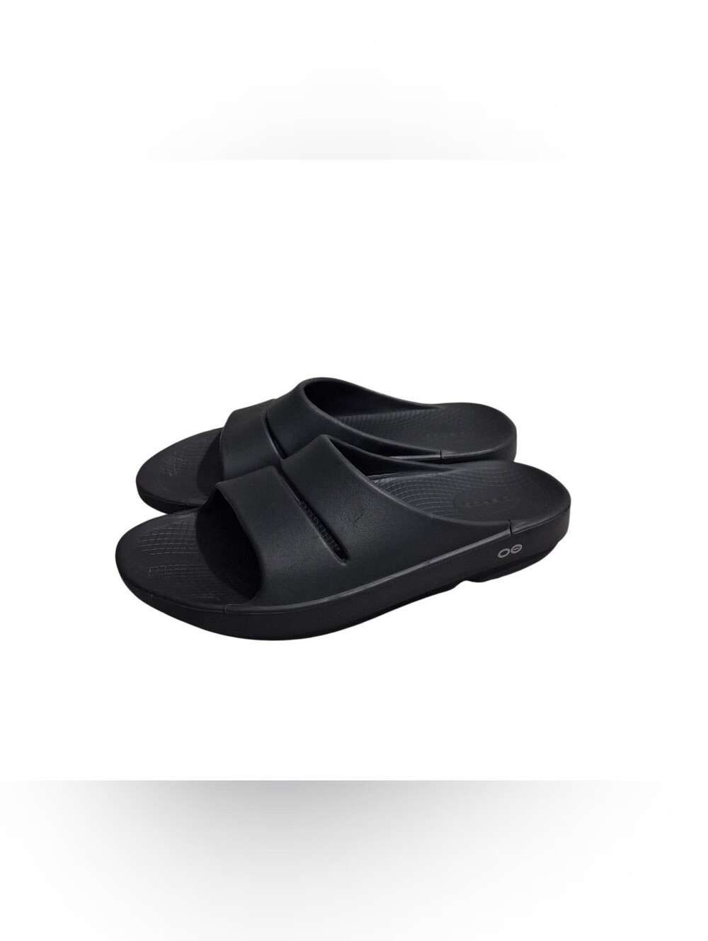 Oofos OOahh Recovery Slide Men Sise 10 Black Sandal Comfort Supportive